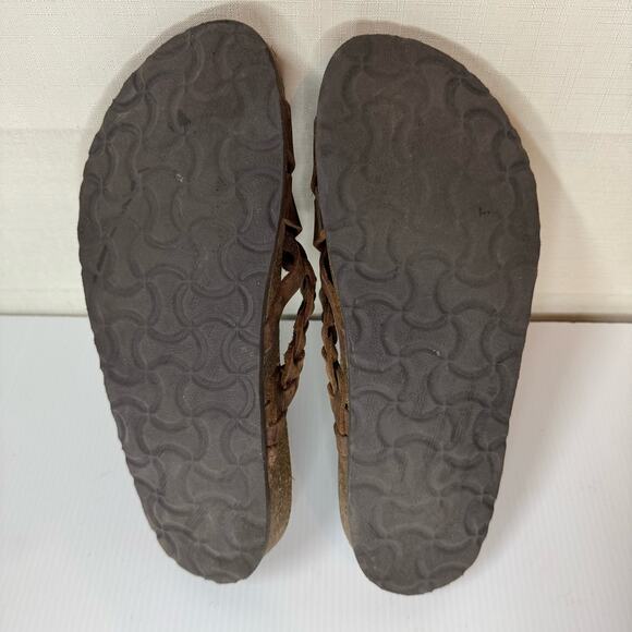 WHITE MOUNTAIN Footbeds Sandals Size 9 Leather Hippie Boho Summer Festival Braid - Picture 7 of 10